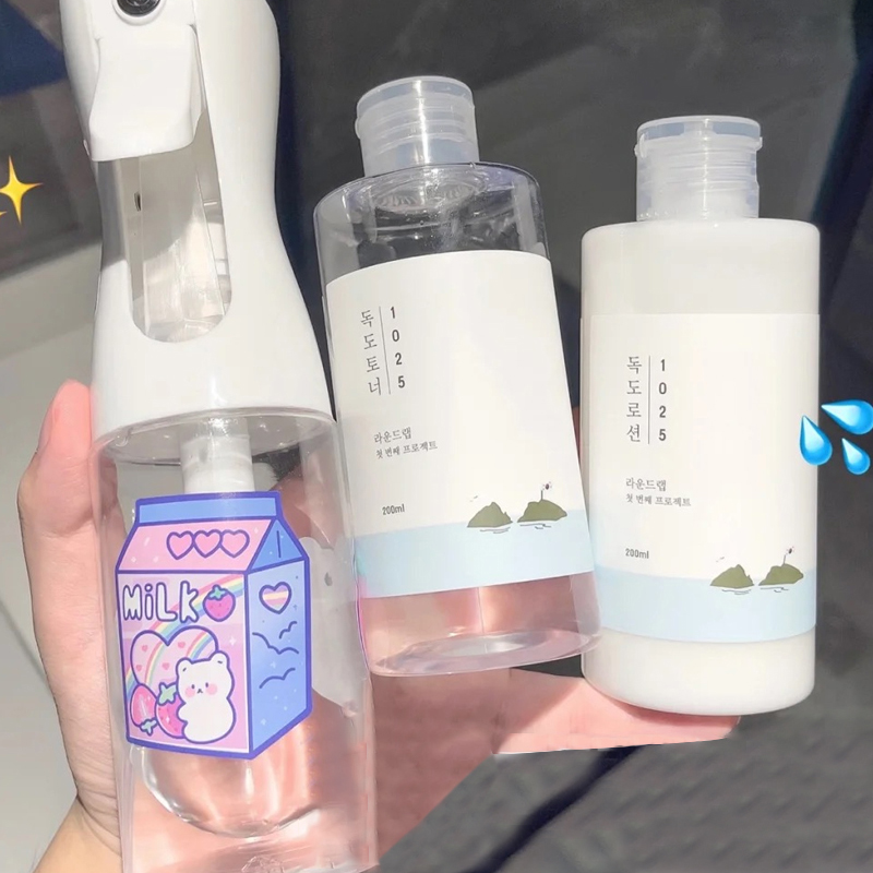 Unique Island Water Milk Suit Rounlab Mix Oil Leather Moisturizing Moisturizing Student Affordable Oil Pimple Muscle Sensitive Muscular Spring Summer