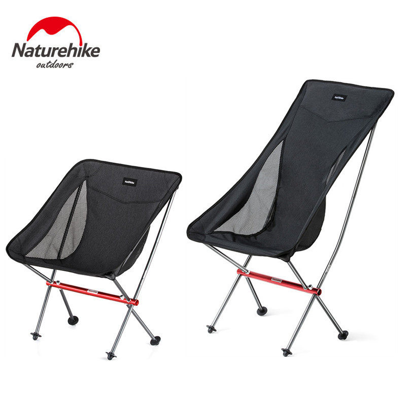 NH Nuo customer camping folding table and chair picnic barbecue portable moon chair backrest aluminum alloy leisure chair large