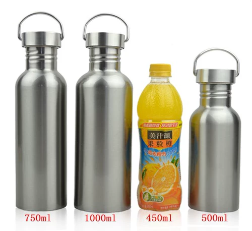 Sansui, вместительная и большая альпинистская дорожная металлическая спортивная бутылка из нержавеющей стали для спортзала, 1000 мл