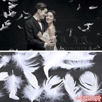 White feather new photo studio wedding photography props children photo photo indoor location shooting 100 bag
