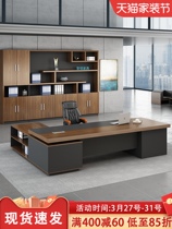 Boss table and chair combination simple modern big class manager president office furniture New Chinese boss table