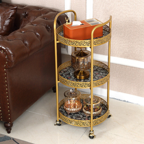 Nordic light extravagant small tea table cart Living room edge Several bedrooms movable with wheel side cabinet corner Several balconies small round table