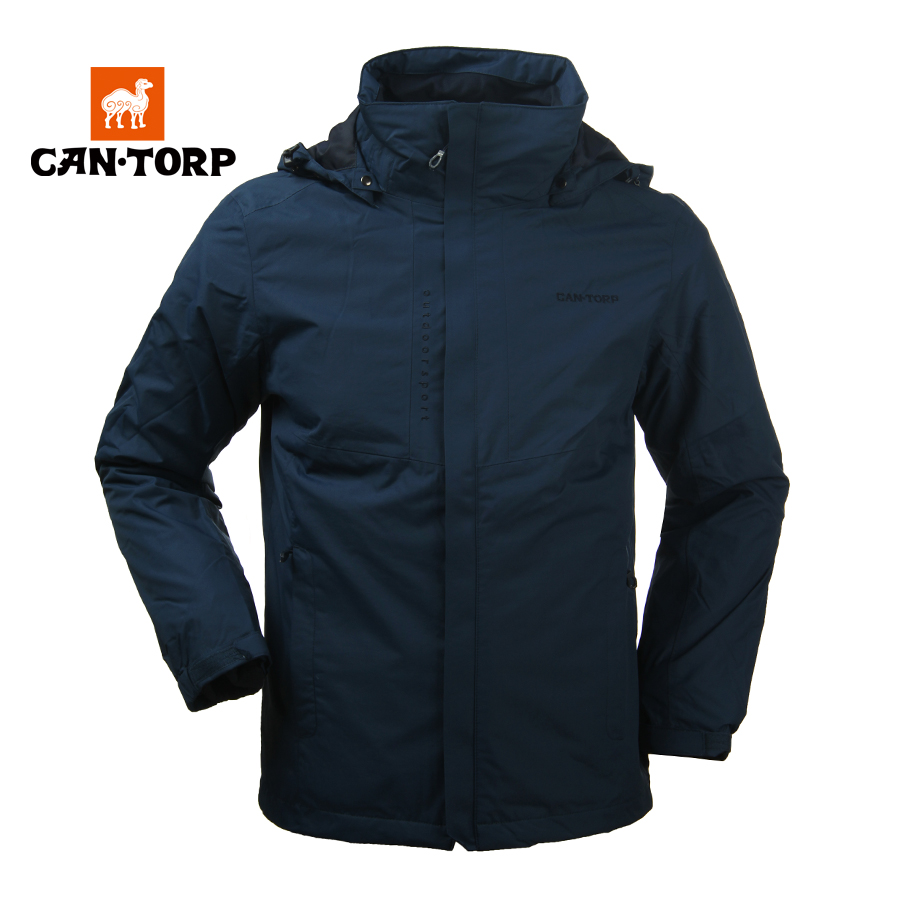 CANTORP camel surf men's mountaineering outdoor clothing three-in-one two-piece inner liner snatch jacket warm and waterproof