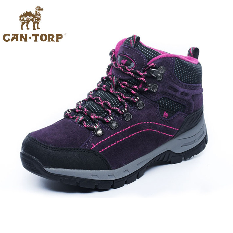 CANTORP Outdoor High Cylinder Mountaineering Shoes Woman Autumn Winter Plus Fluff Waterproof Non-slip Outdoor Shoes Warm Hiking Shoes