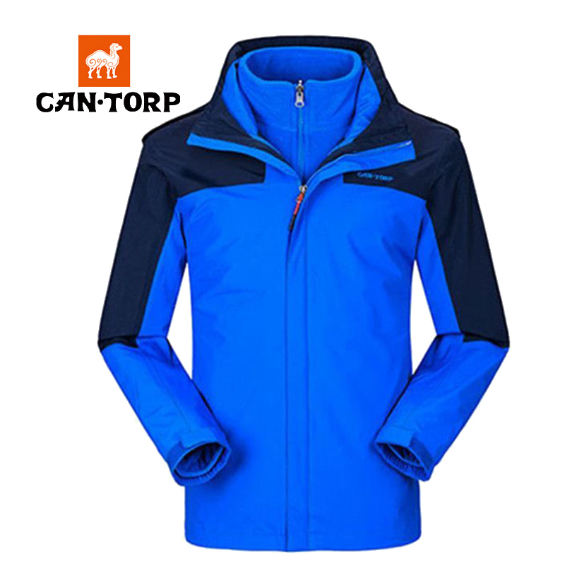 Cantorp Outdoor Submachine Clothing Men's Autumn Winter Warm Three-in-one Outdoor Windproof Waterproof Grip Suede Mountaineering Two Sets