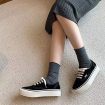 Cockayi real leather shoes women 2021 New Wild Spring thick-soled students Leisure board shoes Harajuku style shoes single shoes