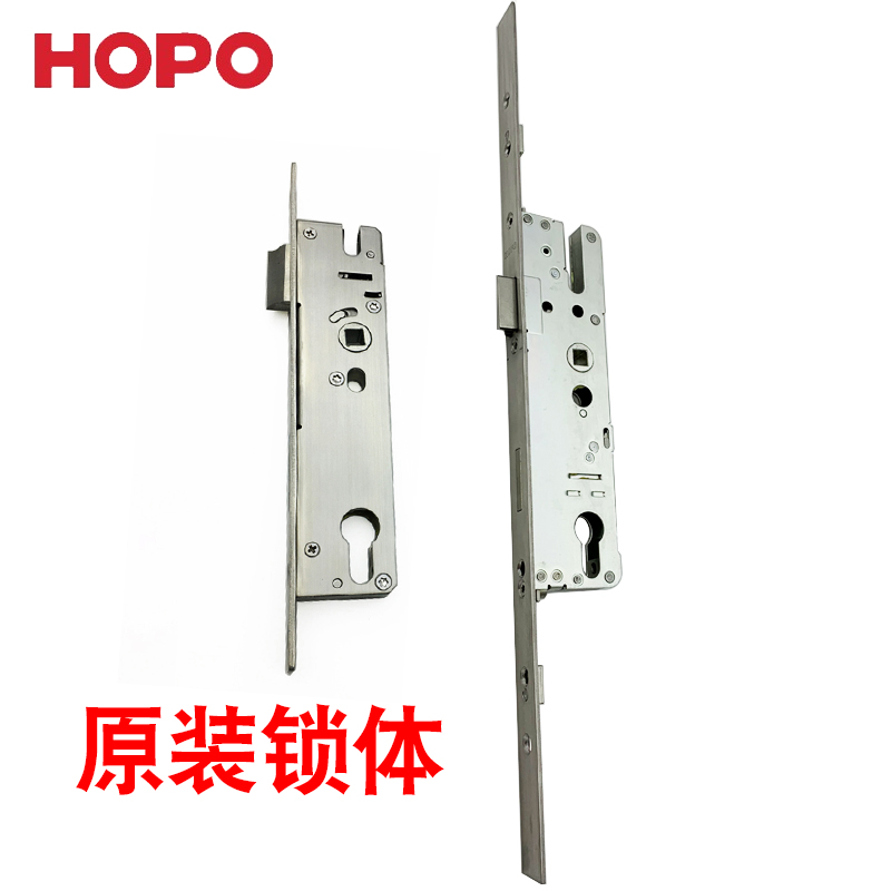 HOPO Bo flat glass door lock 92 lock body lock core broken bridge aluminum alloy door lock linkage transmission lock lock