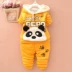 Mùa thu đông mặc quần áo trẻ em nam 0-1-2-3-4 tuổi Quần áo trẻ em cotton cho bé gái bộ áo len dày ba mảnh thoi trang tre em Phù hợp với trẻ em