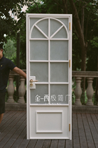 Golden West Pole Minimalist White Method Round Vaulted Flat Open Door Single Door Long Iridescent Glass Door Bathroom Balcony Door