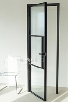 Golden West Pole Minimalist Black Extremely Narrow Rim Aluminum Alloy Kitchen Door Balcony Door Bathroom Door Iron Art Door Glass Door