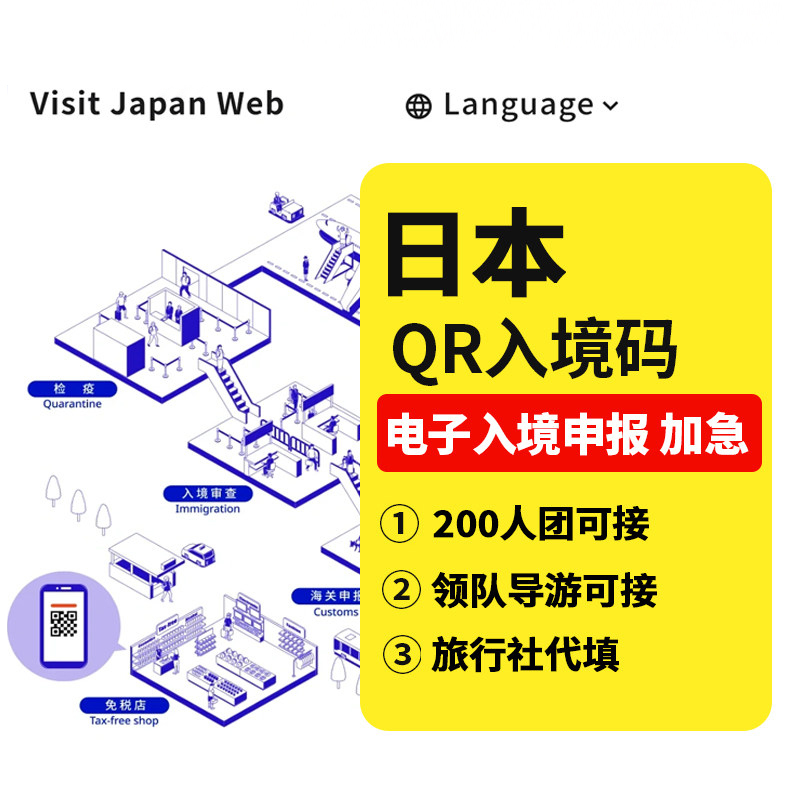 Japanese Entry Form with Qr Entry Code Filled Out on Behalf of You Visit Japan Web Electronic Entry Qr Code Expedited