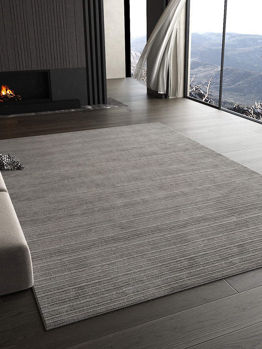 Superior flat-woven bedside tea-side tabletop carpet living room kitchen mat pure striped beige customizable machine wash