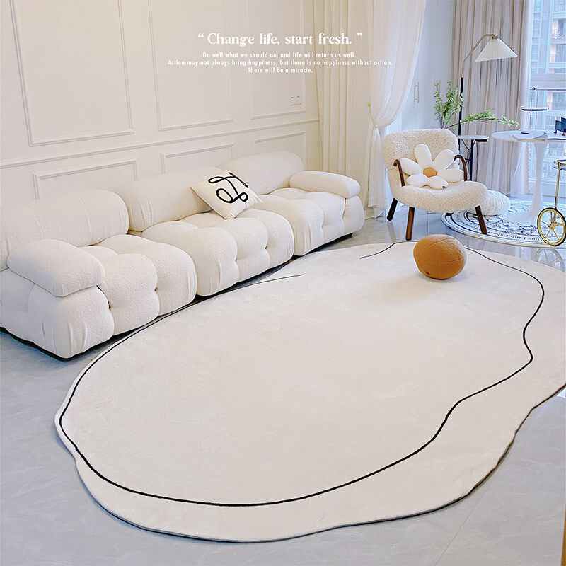 Original design wabi-sabi light luxury living room carpet tea table household abject Morandi Nordic bedroom bedside INS