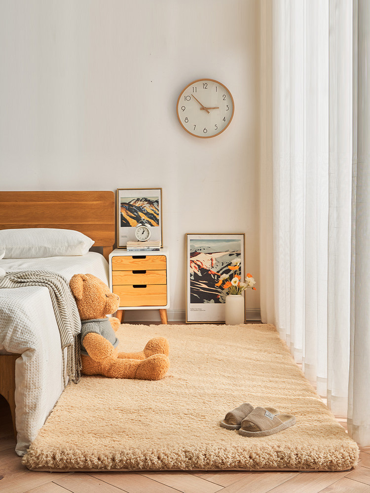 Thickened wool carpet girl ins style bedroom bedside blanket living room room custom net red same style floor mat whole shop