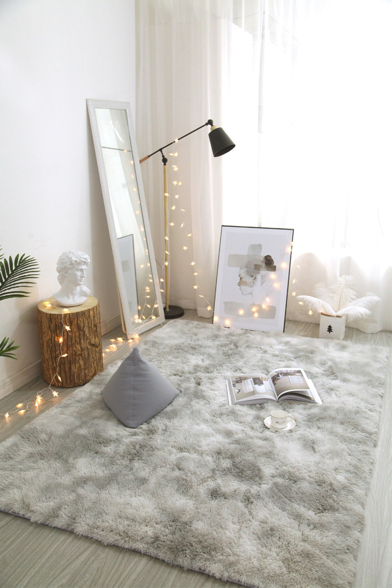 Bedroom carpet bedside blanket living room covered with large area blanket floor mat home girls' room European and American solid color mat