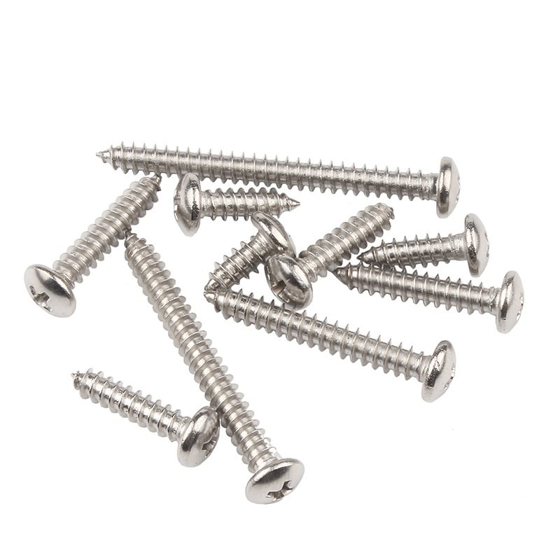 M5M5 5304 stainless steel round head self-tapping screw lengthened self-tapping screw disc head screws ST4 8 x 13-80