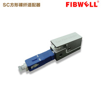 SC square bare fiber optic flange temporary connection adapter OTDR test bare fiber coupler fixture 126um