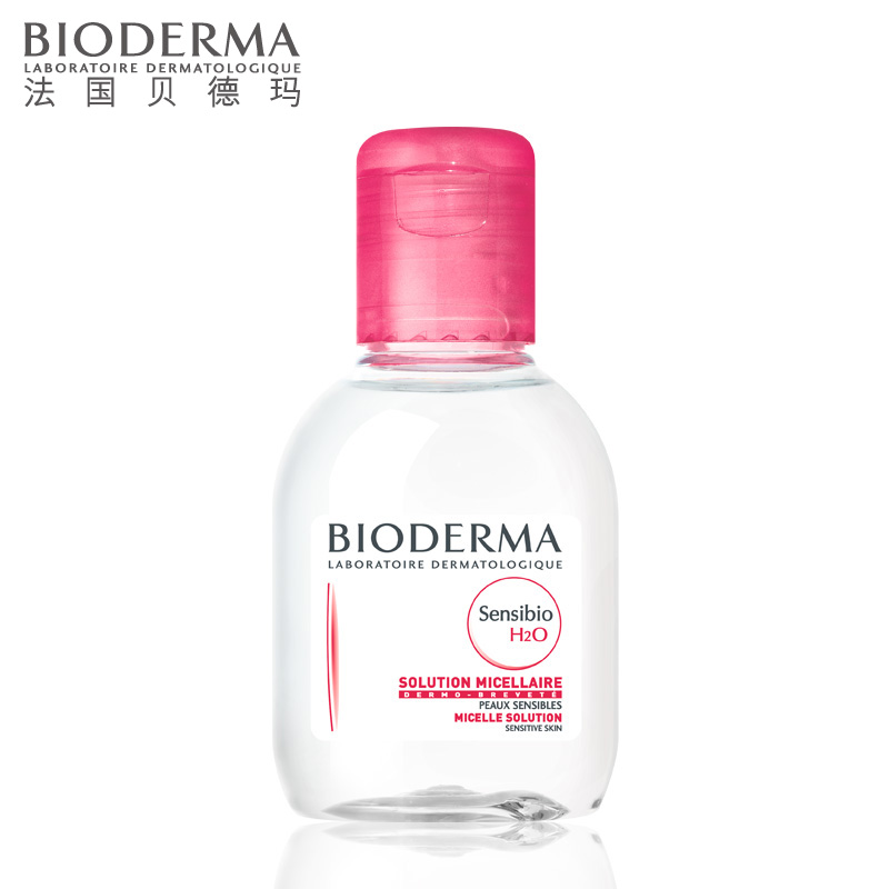 BIODERMA贝德玛 舒妍多效洁肤液100ml 粉水眼唇脸部卸妆水/液