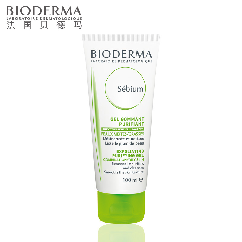 BIODERMA贝德玛 净妍去角质凝胶 保湿控油去黑头 100ml 法国正品