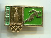 1980 Moscow Olympic Games Badge---Athletics