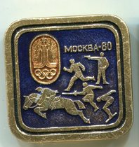 1980 Moscow Olympic Games Badge---Modern Pentathlon