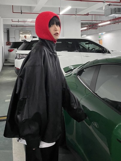 黑色皮衣外套女2025春秋新款宽松高级感美式痞帅复古pu机车皮夹克