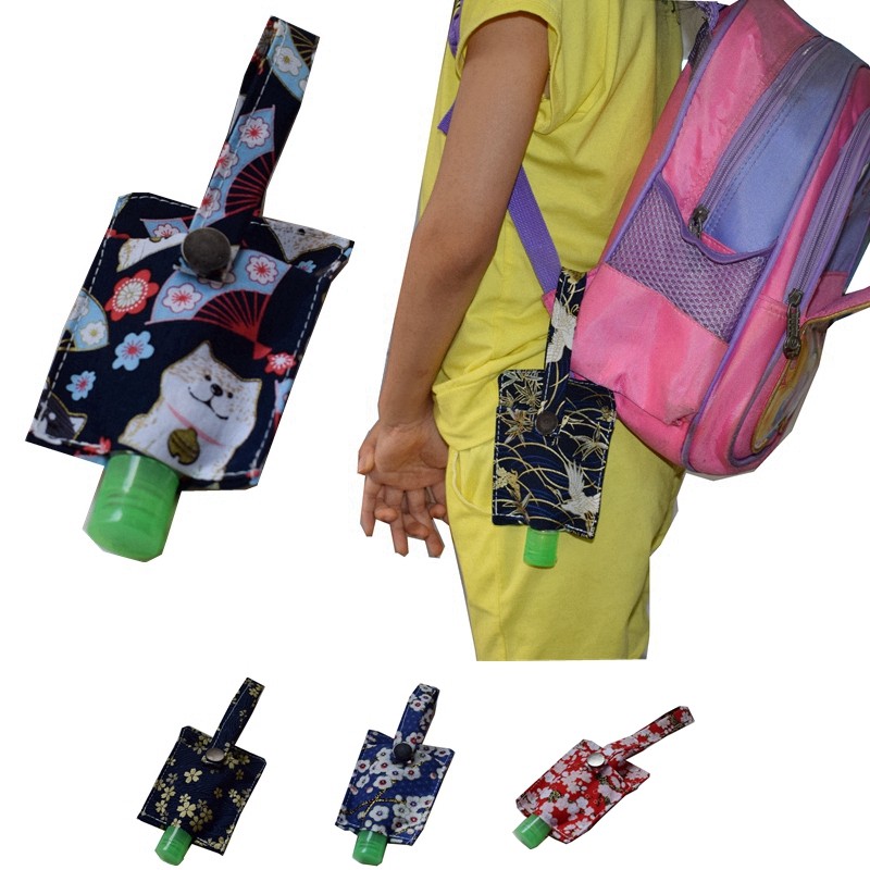 50ML disposable hand sanitizer universal fabric hanging set student portable pure cotton Japanese hand sanitizer hanging bag