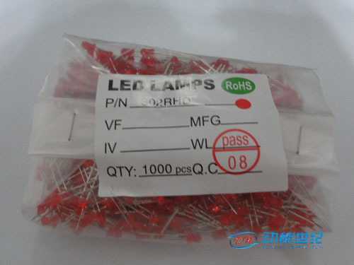 Plugin LED= red haired red F3 3MM