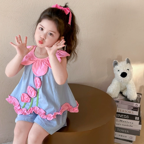 Tide, детские шорты, комплект, кукла, летняя одежда, в корейском стиле, кукольный воротник, в западном стиле