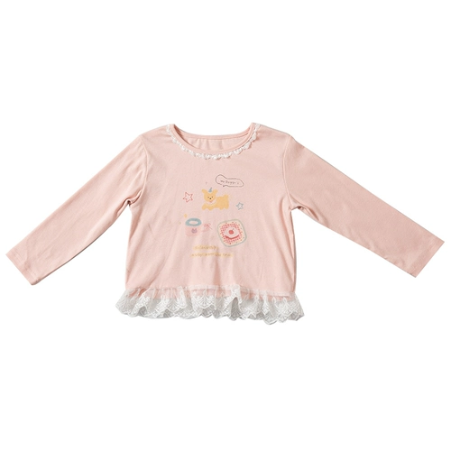 Детская футболка, базовый приятный телу осенний весенний милый лонгслив, в западном стиле, детская одежда