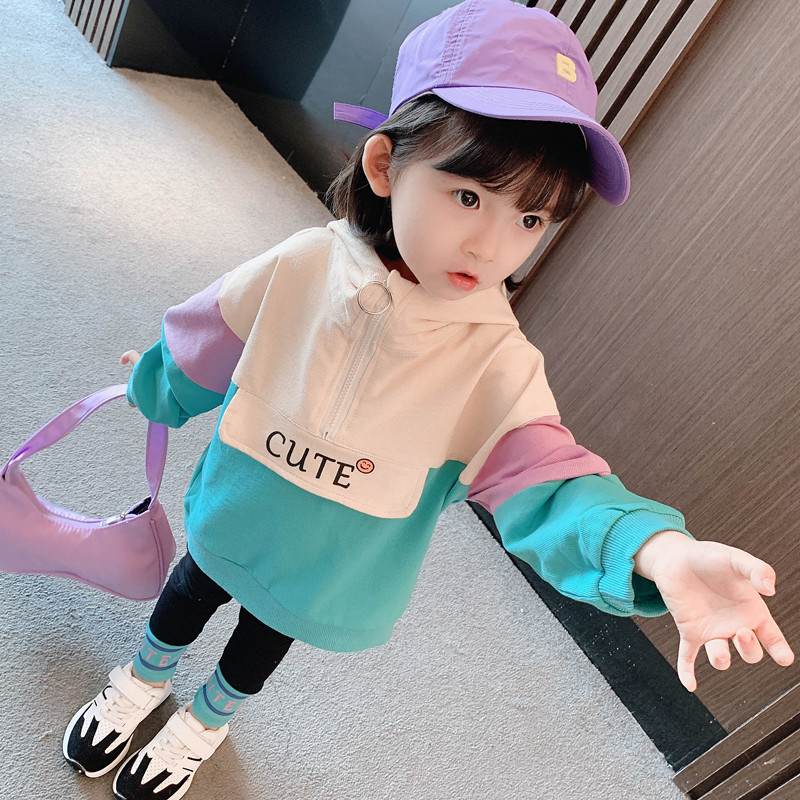 Tennis Red Girl Autumn Clothing Suit 2021 New Children Small Child Clothing Foreign Pie Trendy Autumn Clothing Two Sets Tide