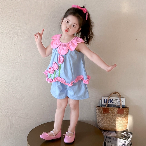 Tide, детские шорты, комплект, кукла, летняя одежда, в корейском стиле, кукольный воротник, в западном стиле