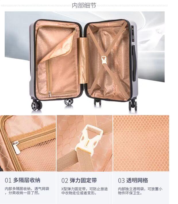 Vali kinh doanh nam máy tính lên máy bay phía trước mở net đỏ xe đẩy trường hợp nữ vali mật khẩu 24 inch - Va li shop vali