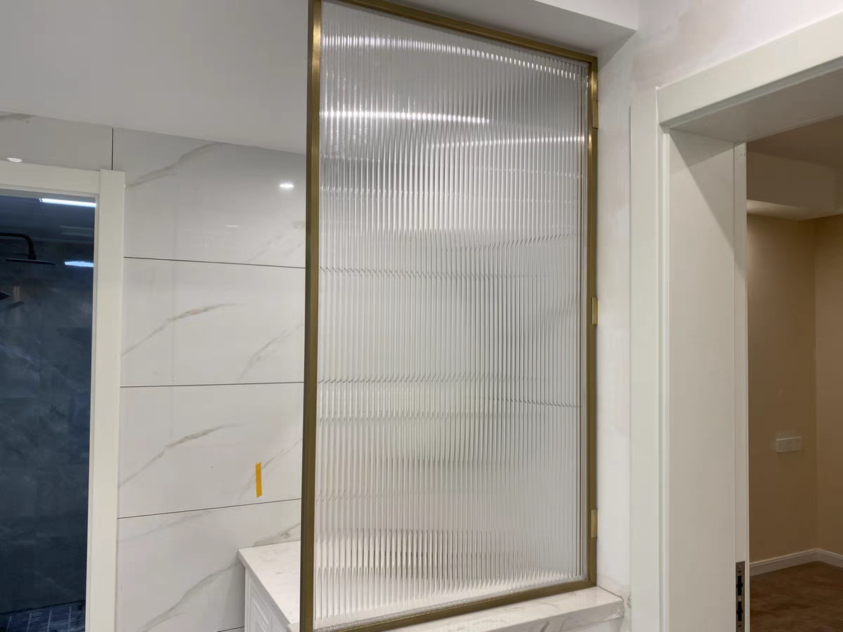 Changhong glass corrugated wave art glass partition porch tempered glass special hyperlink to make up the difference