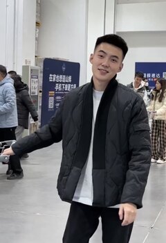 Cui haoran's same style quilted cotton coat men's fashionable casual coat business cotton coat slim warm thickened trendy top Cui haoran's same style quilted cotton coat men's fashionable casual coat business cotton coat slim warm thickened trendy top