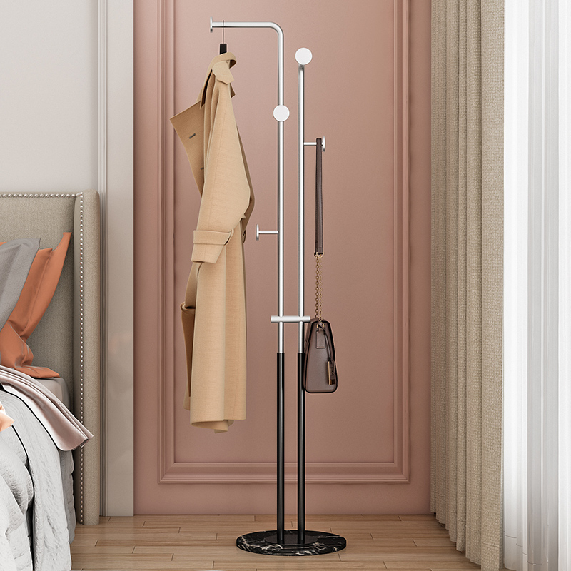 Light Extravagant Craftsmanship Floor Cloister Bedroom Home Metal Hanging Hanger Modern Minima Marble Hanging Bag Shelf