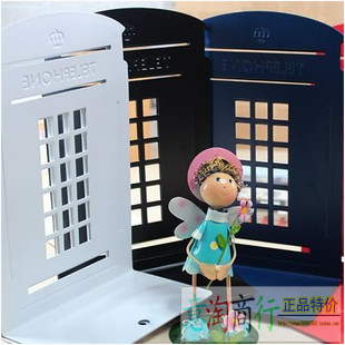 Special offer 2-piece large creative mailbox book holder Book holder Vintage phone booth book stand