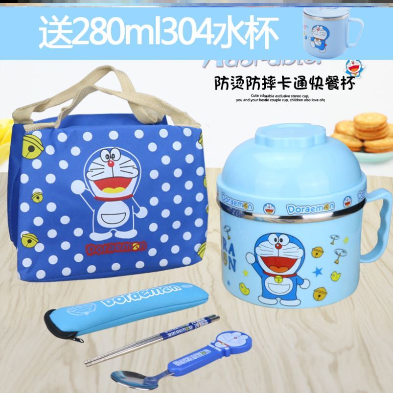Stainless steel first-year elementary school lightweight insulated lunch box, compact and convenient soup cup for elementary school students, small, trendy with lid 