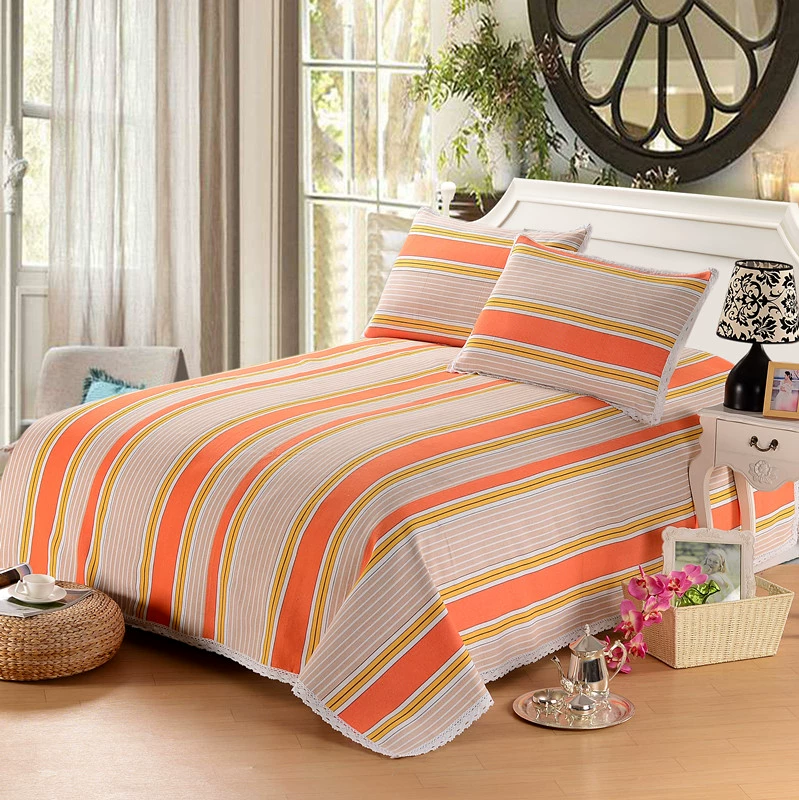 Đôi dày mat lanh thô cũ ba mảnh 200 * 230 tờ + 2 gối - Thảm mùa hè