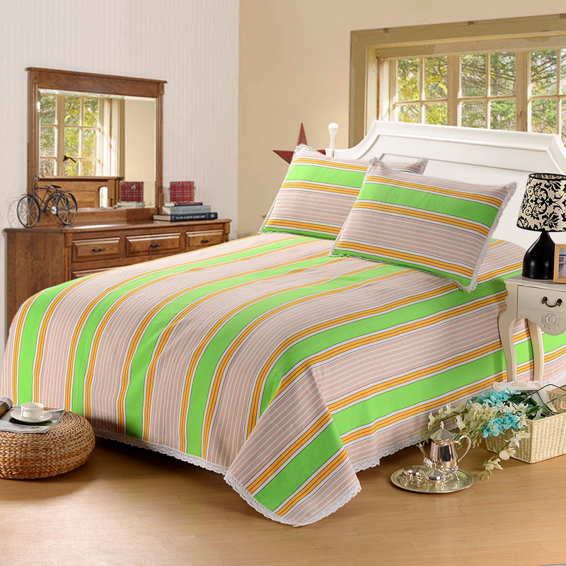 Đôi dày mat lanh thô cũ ba mảnh 200 * 230 tờ + 2 gối - Thảm mùa hè chieu tre 1m6