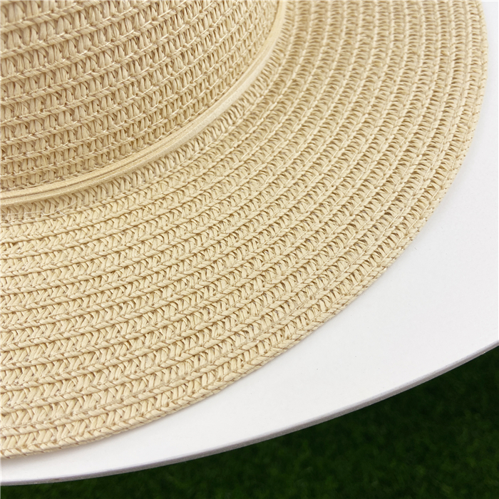 Women's Pastoral Leaves Flower Flat Eaves Straw Hat display picture 9