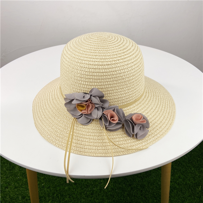 Women's Pastoral Flower Flowers Flat Eaves Straw Hat display picture 4