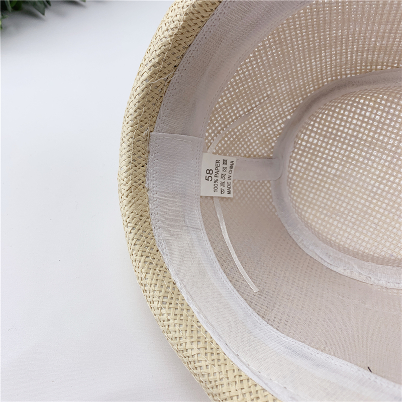 Summer Hat Breathable Raw Edge Straw Hat Retro Jazz Hat Small Top Hat display picture 5