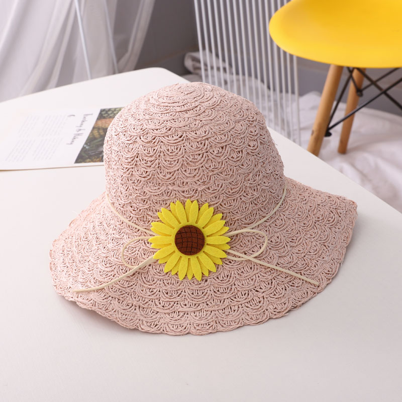 Femmes Pastorale Fleur Grand Avant-Toit Chapeau De Paille display picture 3