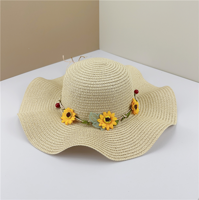 Women's Vacation Floral Big Eaves Sun Hat display picture 1