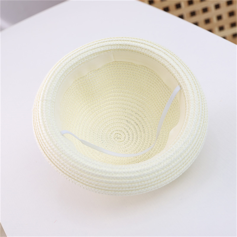 Fashion Striped Bow Children's Straw Hat Summer Thin Section Hat Wholesale display picture 5