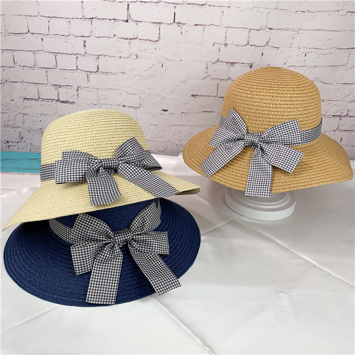 Women's Streetwear Bow Knot Bowknot Big Eaves Straw Hat display picture 1