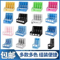 Three-dimensional containing shelf bookshelves on the desk file basket desk of the sorting and shelve desk of plastic bookshelf release
