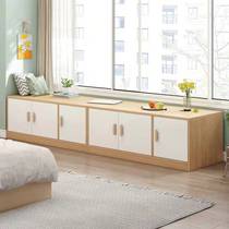 Floating window accommodating cabinet Home Balcony with door Bedroom minimalist lockers Short cabinet Sitting Windowsill Cupboard KANG