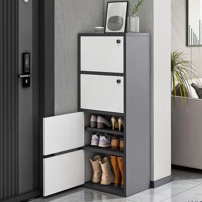 YangTai sunscreen shoe cabinet At home entrance, the outer corridor is high-standing and large-capacity does not occupy the position corner against the wall narrow shoe rack